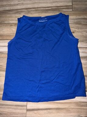 Tahari Royal Blue Sleeveless Tank Top